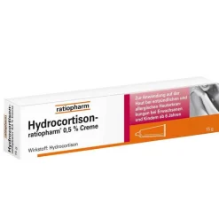 Ratiopharm Hydrocortison 0,5%, Creme, 15 g- Arzneimittel Gegen Ekzeme & Entzündungen|Allergie Medikamente