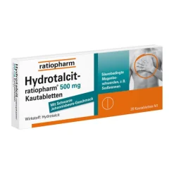 Ratiopharm Sodbrennen Medikamente-Hydrotalcit 500 mg Kautabletten, 20 St