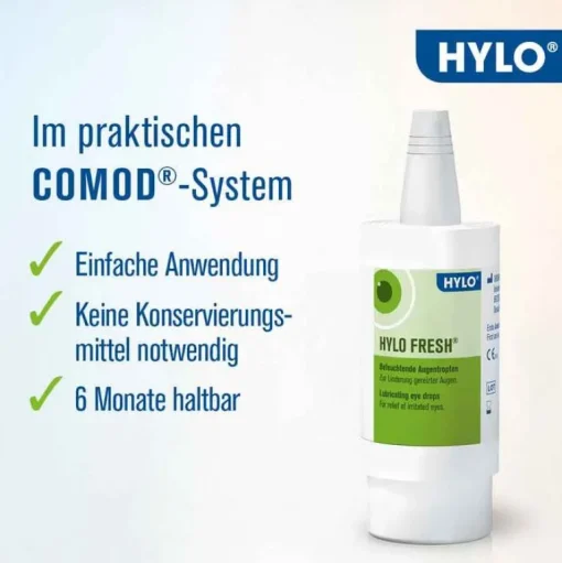 Hylo Eye Care Augentropfen Bindehautentzündung|Augentropfen Trockene Augen-HYLO FRESH® Augentropfen , 10 ml