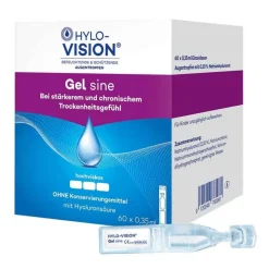 Gel sine Einzeldosispipetten, 60X0.35 ml^Hylo-Vision Outlet