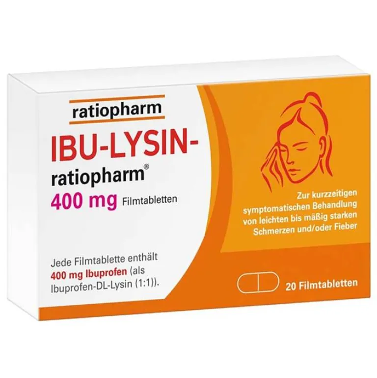 IBU LYSIN 400 mg - mit Ibuprofen, 20 St^Ratiopharm Best