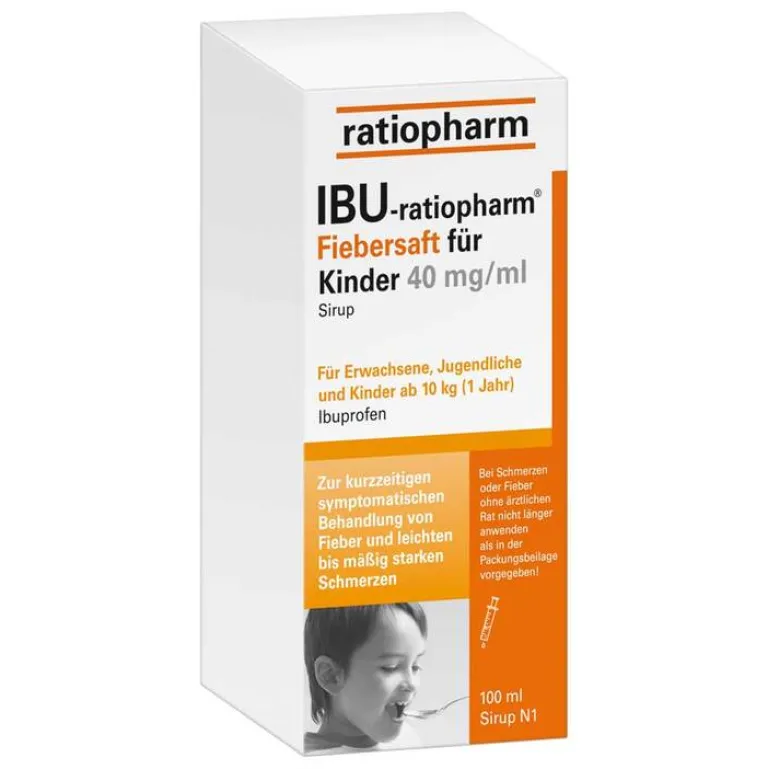 Ratiopharm Ibu 4% Fiebersaft für Kinder, 100 ml- Ibuprofen