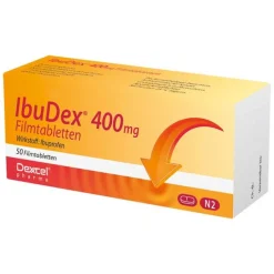 Ibudex 400 mg Filmtabletten, 50 St- Migräne Tabletten|Kopfschmerztabletten