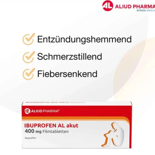 IBUPROFEN AL akut 400 mg Filmtabletten, 50 St^Aliud Pharma