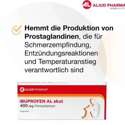 IBUPROFEN AL akut 400 mg Filmtabletten, 50 St^Aliud Pharma