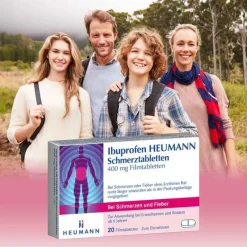 Heumann Zahnschmerztabletten|Regelschmerzen Tabletten-Ibuprofen Schmerztabletten 400 mg, 10 St