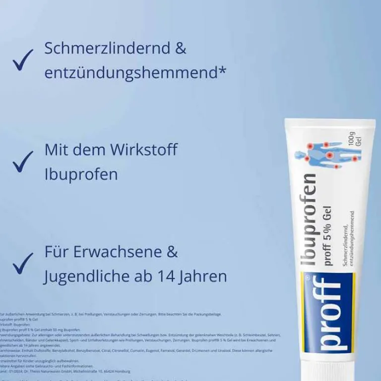 Ibuprofen 5% Gel, 100 g^Proff Outlet