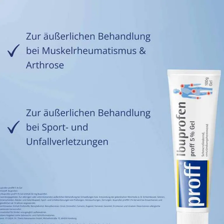 Ibuprofen 5% Gel, 100 g^Proff Outlet