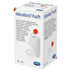 Idealast Haft Binde 8 cm x 4 m, 1 St- Haft- & Fixierbinden|Binden & Verbände