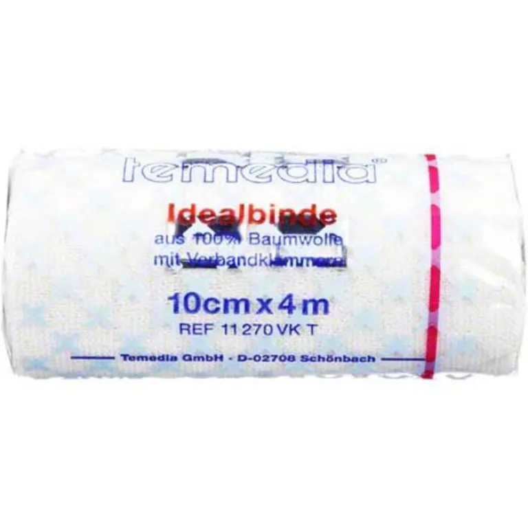 Temedia Idealbinde 10cm mit Klammer, 1 St- Idealbinden