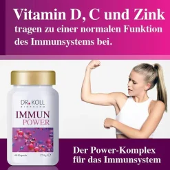 Immun Power Vitamin C + Vitamin D + Zink Kapseln , 60 St^Dr. Koll Hot
