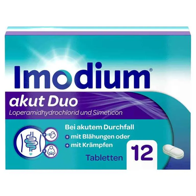 akut Duo - bei akutem Durchfall mit Blähungen, 12 St^Imodium Clearance