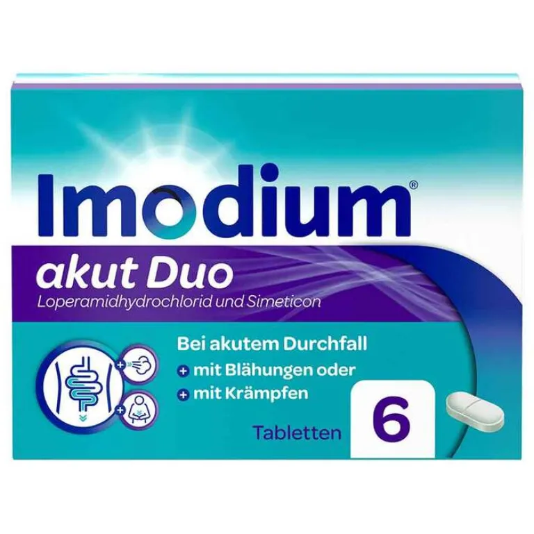 akut Duo - bei akutem Durchfall mit Blähungen, 6 St^Imodium Sale