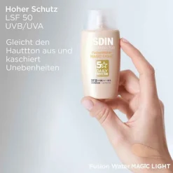 ISDIN Fotoprotector Fusion Water Magic light Color SPF 50, 50 ml- Lsf 50+|Gesicht