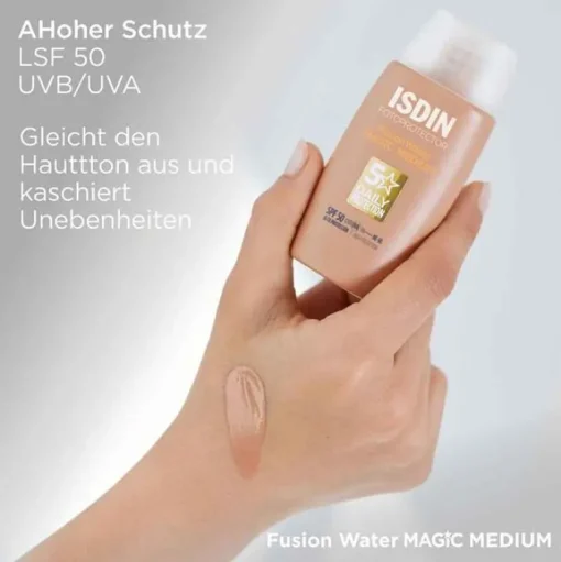 ISDIN Lsf 50+|Gesicht-Fotoprotector Fusion Water Color medium SPF 50, 50 ml