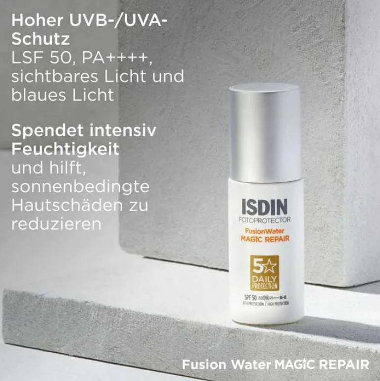 Isdin Fotoprotector Fusion Water Magic Repair Creme , 50 ml- Lsf 50+|Gesicht