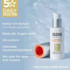 Isdin Fotoprotector Fusion Water Magic Repair Creme , 50 ml- Lsf 50+|Gesicht