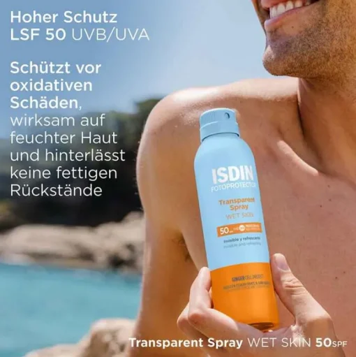 Fotoprotector Wet Skin Spray LSF 50, 250 ml^Isdin Clearance