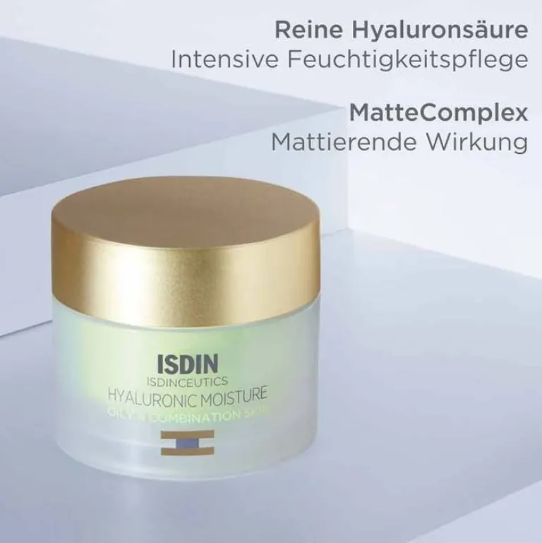Isdin ceutics Hyaluron Moisture für fettige Haut und Mischhaut Creme, 50 g- Unreine Haut