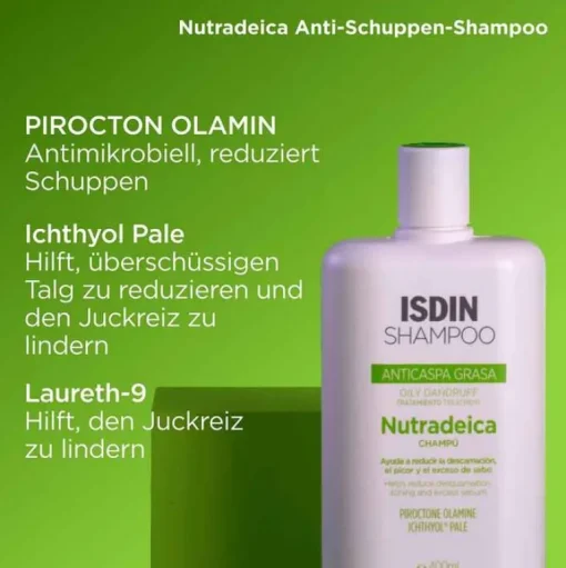 Nutradeica Shampoo gegen Schuppen und fettiges Haar, 200 ml^Isdin New
