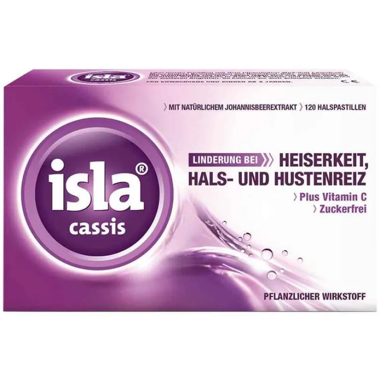 Isla ® cassis Pastillen, 120 St- Husten & Halsbonbons|Hustenstiller