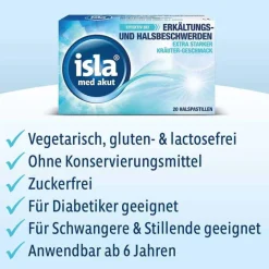Isla Hustenstiller|Halsschmerztabletten-® med akut Pastillen, 50 St