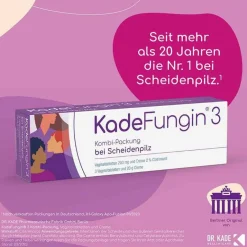 Kadefungin Scheidenpilz Medikamente-3 Kombi-Packung 20 g Creme + 3 Vaginaltabletten, 1 St