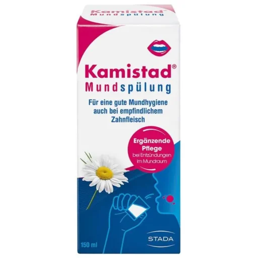 Kamistad Mundspülung-® Mundspülung bei Zahnfleischentzündungen und Aphten, 150 ml