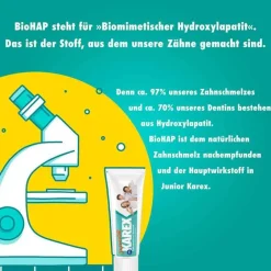 Karex Junior Zahnpasta, 65 ml-Kinder Zahnpasta & Zahncreme|Für Kinder & Babys