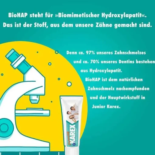 Karex Junior Zahnpasta, 65 ml-Kinder Zahnpasta & Zahncreme|Für Kinder & Babys