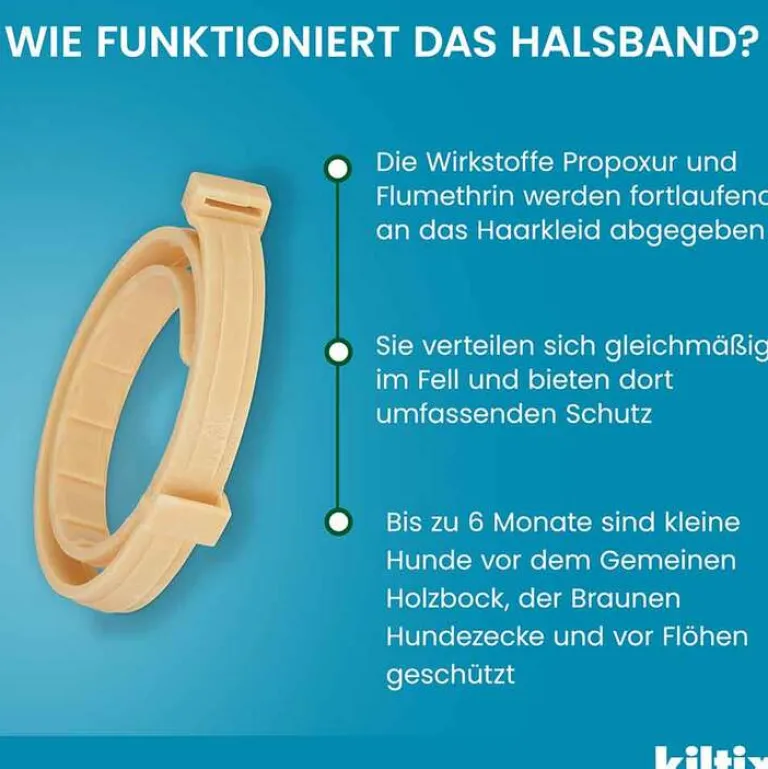 Kiltix für kleine Hunde Halsband, 1 St- Flöhe, Zecken & Co.