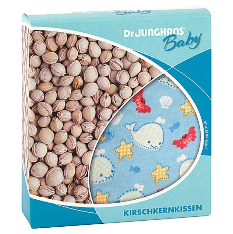Kirschkernkissen 10x10cm Baby weiß / rosa kariert, 1 St- Kirschkernkissen