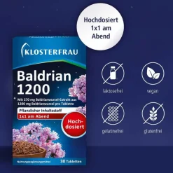 Klosterfrau Baldrian-Baldrian 1200 Tabletten, 30 St