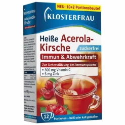 Klosterfrau heiße Acerola-Kirsche zuckerfrei Granulat , 12 St- Vitamin C (Ascorbinsäure)