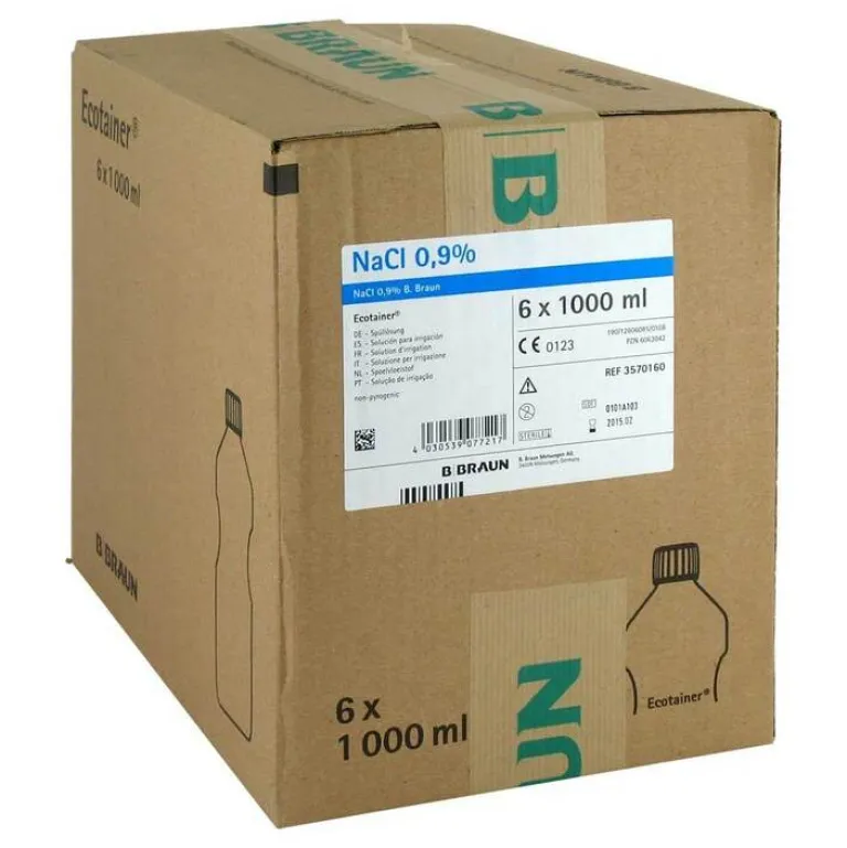 Kochsalzlösung 0,9% B.Braun Spüllösung Ecotainer, 6X1000 ml^B. Braun Sale