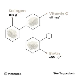 Kollagen-Kollagen Pulver + Biotin + Vitamin C, 480 g