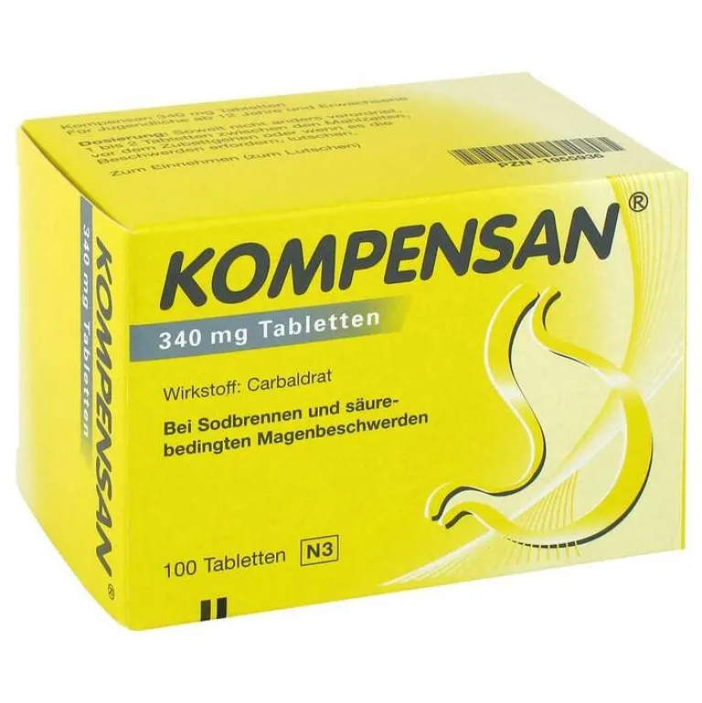 Kompensan ® 340mg Tabletten – Bei Sodbrennen , 100 St- Sodbrennen Medikamente