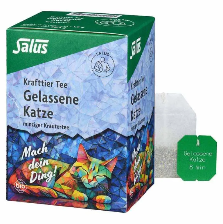Krafttier Tee Gelassene Katze Bio Filterbeutel , 15 St^Salus Clearance