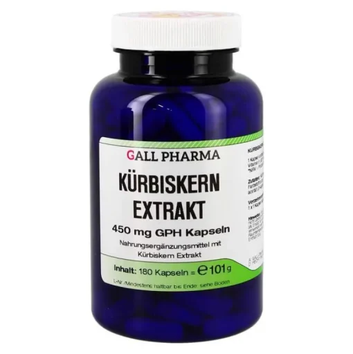 Kürbiskern Extrakt 450 mg GPH Kapseln, 180 St^Hecht Pharma Discount