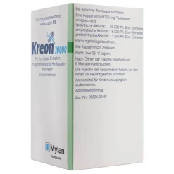 Kreon 20.000 Ph.Eur.Lipase Einheiten magensaftresistent Hartkapseln , 200 St- Verdauung