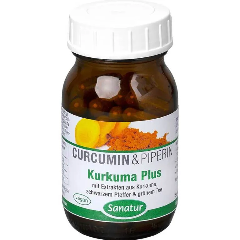 Sanatur Kurkuma Kapseln-Kurkuma Plus Curcumin & Piperin Kapseln, 180 St