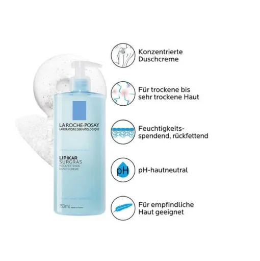 Lipikar Surgras Duschgel, 750 ml^La Roche Posay Discount
