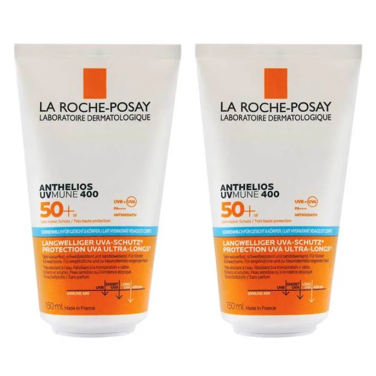 La Roche-Posay Anthelios Körp. + Gesicht Uvmune LSF 50 +, 2x150 ml- Lsf 50+