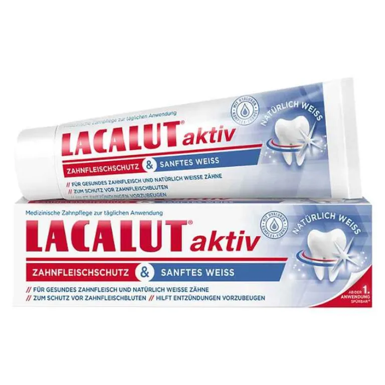 Lacalut Zahnpasta & Zahncreme-aktiv Zahnfleischschutz & sanftes Weiß, 75 ml