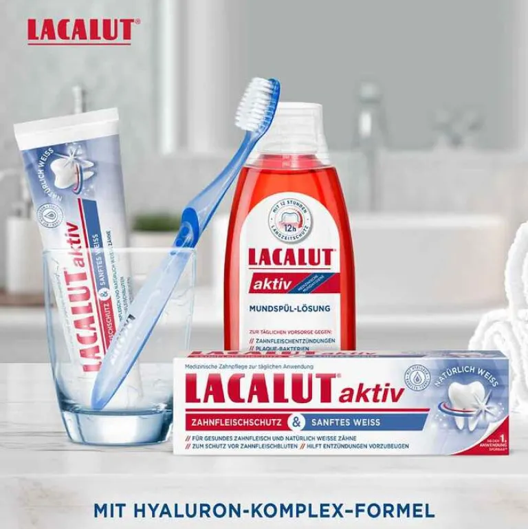 Lacalut Zahnpasta & Zahncreme-aktiv Zahnfleischschutz & sanftes Weiß, 75 ml