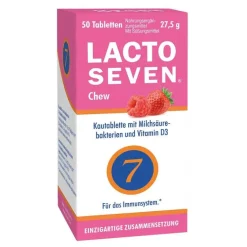 Lacto Seven Bakterienkulturen-Chew laktose-, gluten-, zuckerfreie Kautabletten, 50 St