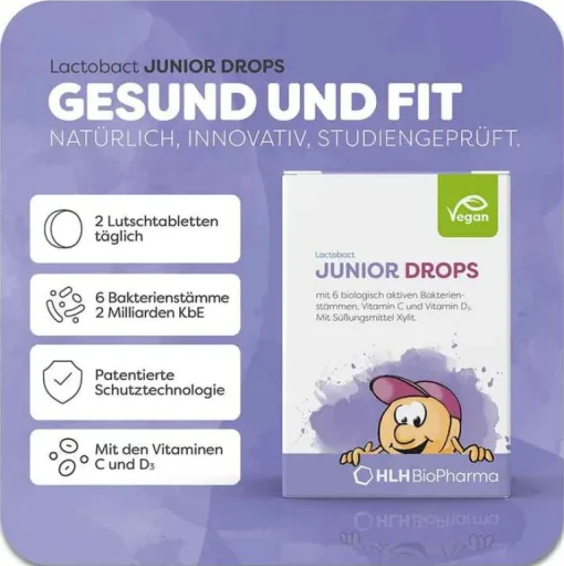 Lactobact Immunsystem-Junior Drops Lutschtabletten, 180 St