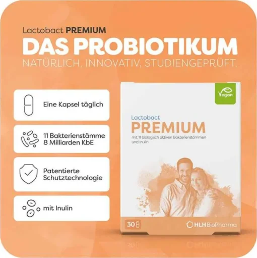 Lactobact Bakterienkulturen-Premium magensaftresistente Kapseln, 10 St