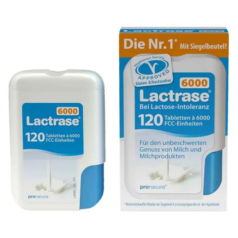 Lactrase 6.000 FCC Tabletten im Klickspender, 120 St- Laktase