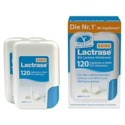 Lactrase Laktase-6.000 FCC Tabletten im Klickspender Doppelpack, 2X120 St